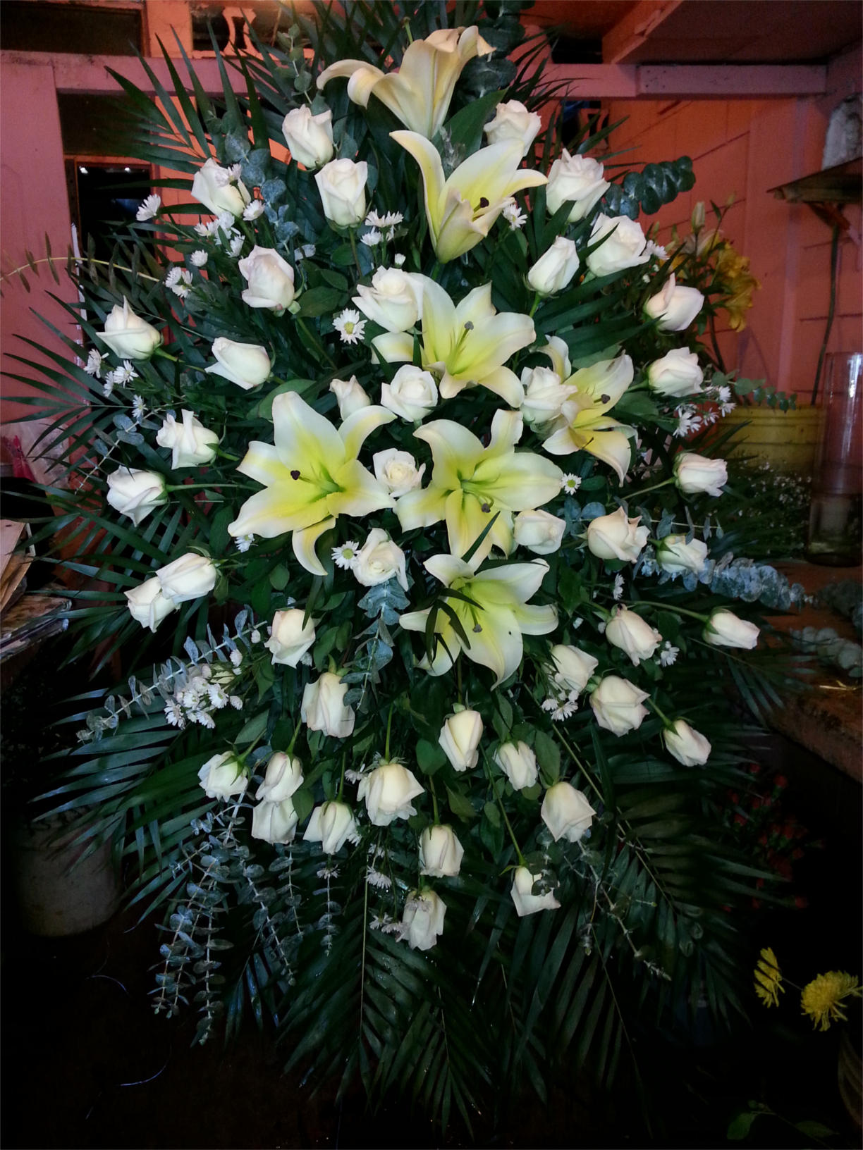 Tripie rosas blancas